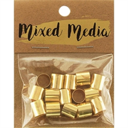 AussieSuperStore Jewellery Making Supplies Mixed Media Metal Tube 10mmx9mm (in 4 colours) Mixed Media Metal Tube 10mmx9mm (in 4 colours) | Jewellery Making Findings | Jewellery Making Supplies
